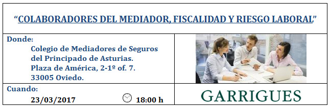 Colaboradores del Mediador, Fiscal y Riesgo Laboral