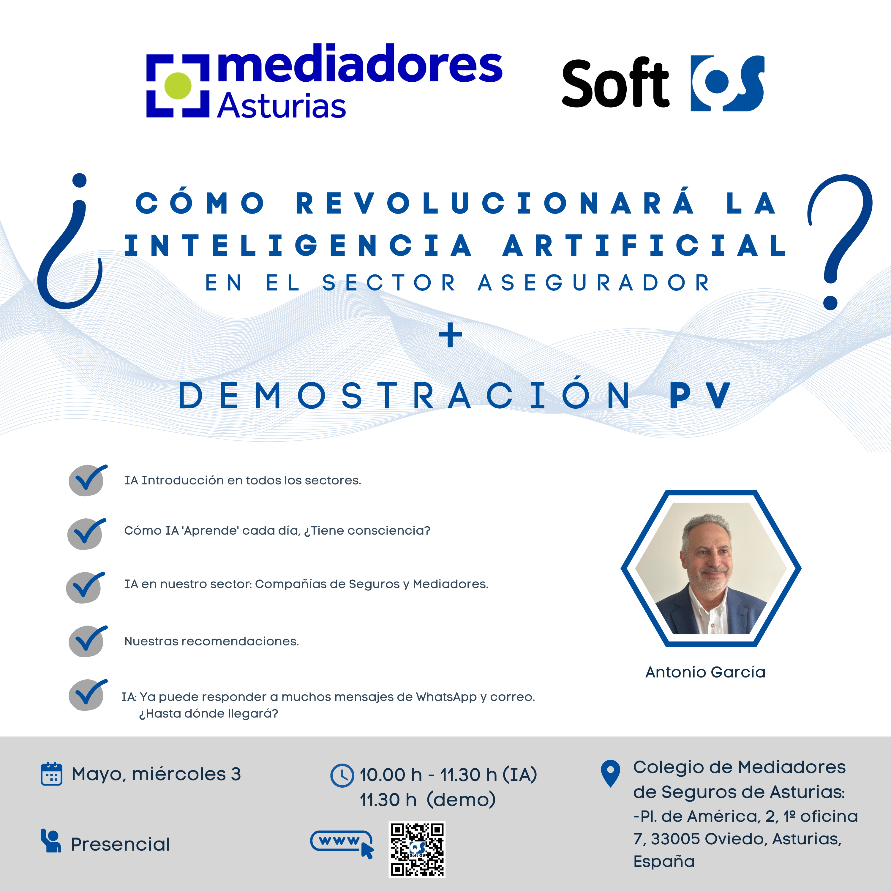 Presentación Inteligencia Artifical aplicada al Sector de Seguros y Demo de productos Soft QS