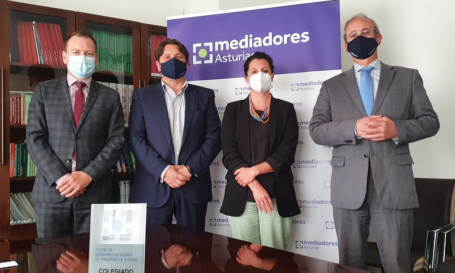 Emiliano &Oacute;scar L&oacute;pez (AXA), Reinerio Saras&uacute;a Serrano (Mediadores Asturias), Est&iacute;baliz Garc&iacute;a &Aacute;lvarez (AXA), Ignacio Friera Acebal (Mediadores Asturias)