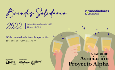 Brindis Solidario de Mediadores Asturias a favor del Proyecto Alpha