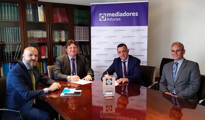 El Colegio de Mediadores de Seguros de Asturias firma un nuevo acuerdo de colaboración con IMQ Asturias