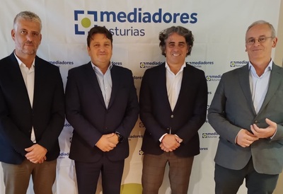 El presidente del Colegio de Mediadores de Seguros de Asturias se reúne con el director Regional Centro-Norte de Liberty Seguros