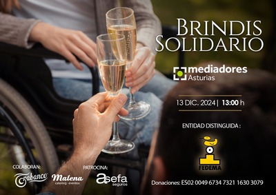 Brindis Solidario 2024 – Mediadores Asturias a favor de  la promoción deportiva entre las personas con discapacidad física